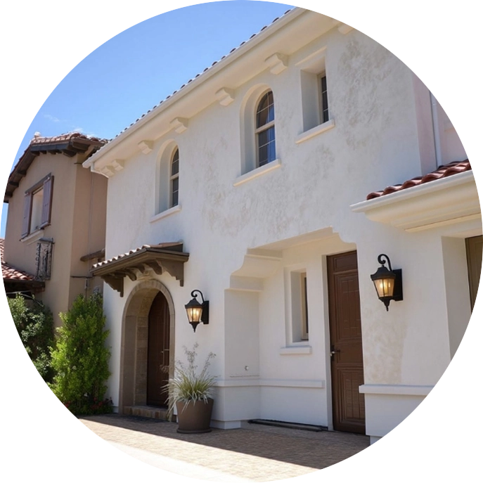 Decorative plaster for facades