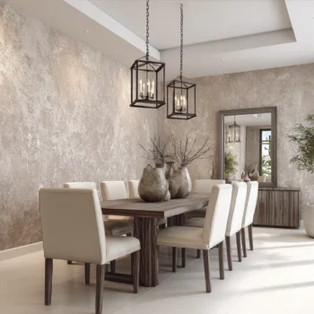 Venetian Plaster Wall Decor in Your Dining room