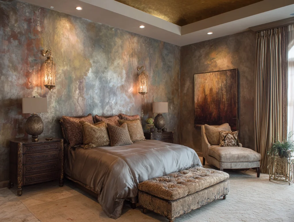 Venetian Plaster Wall Decor in Your  Bedroom