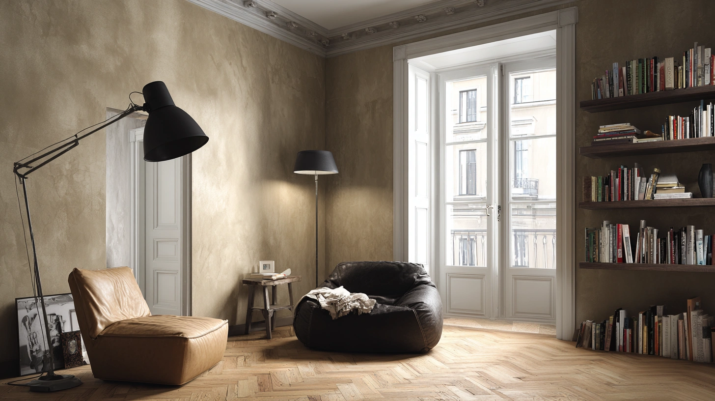 Living Room Wall Decor Finishes: Venetian Plaster Decorative Finishes