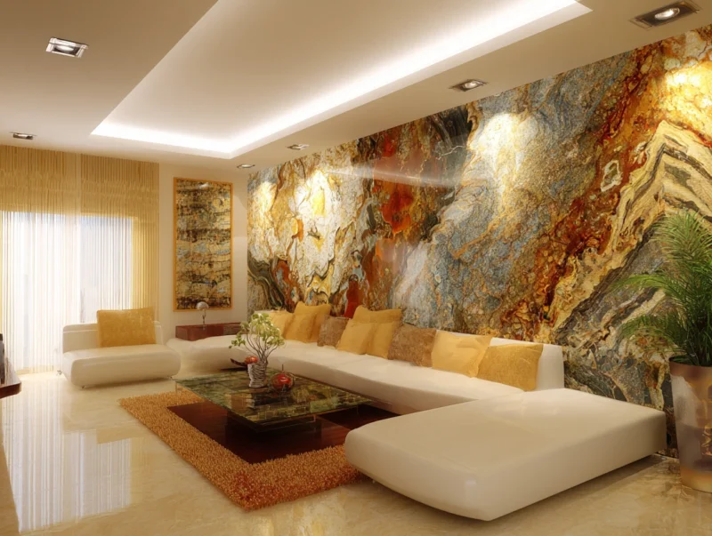 Living Room Wall Decor Finishes: Venetian Plaster & Decorative Finishes